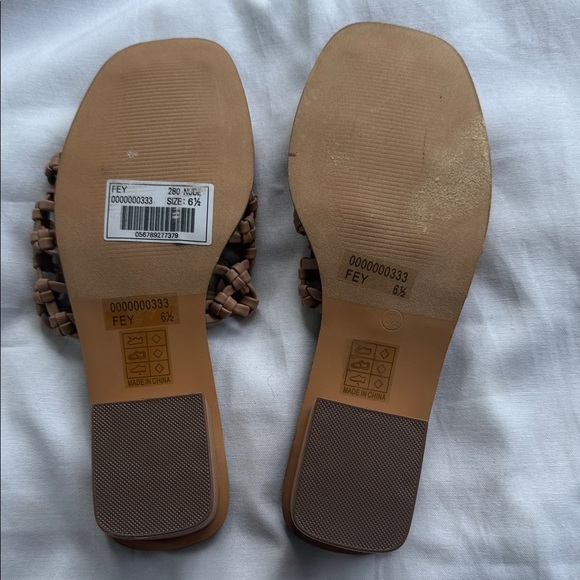 Shu Shop Stylish Tan Woven Sandals - Picture 3 of 4